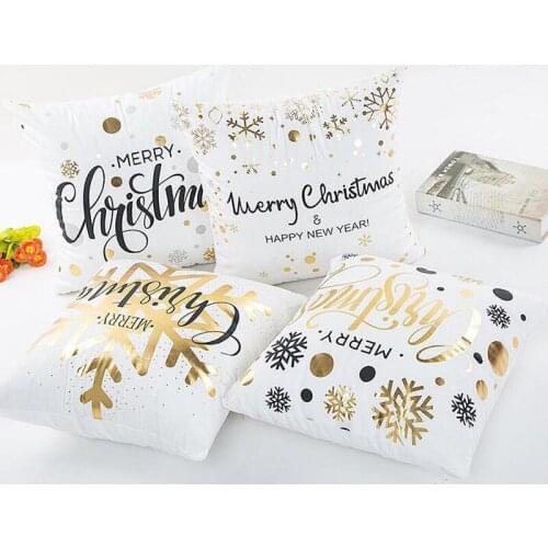 45*45 cm Christmas cushion cover sofa cushions Pillow cases Cotton Linen pillow covers Home Decor Pillow Case Sofa car Home