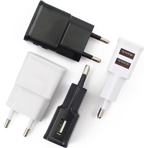 1/2 port universal USB charger fast charging 5V2A mobile phone charger 5 volts power AC Adapter EU Plug,for iphone Android Phone