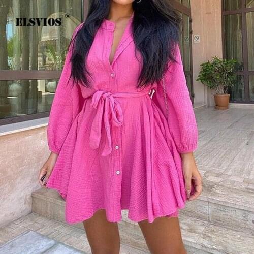 Vintage Ruffle Mini Dress Stand-up Collar Long Sleeve Solid Color Cotton Linen Dress Elegant Women Autumn Summer Party Dresses