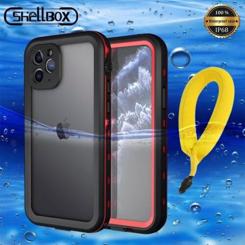 Shellbox IP68 Waterproof case For iphone 11 / 11 Pro / 11 PRO Max XR XS MAX Underwater 3m Water Proof Shockproof Hard Case