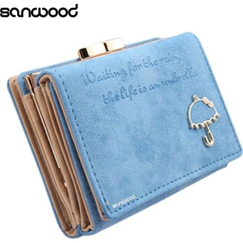 Women Umbrella Faux Leather Clutch Trifold Wallet Credit Card Holder Retail/Wholesale 73PO