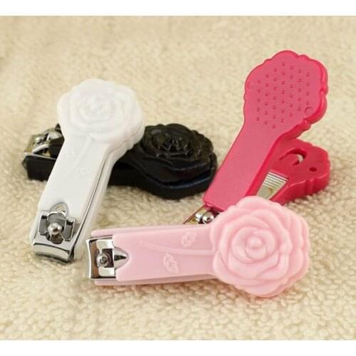 10X Stainless Steel Nail Clipper Manicure Cutter Trimmer Rose Pattern 3colors Free Shipping