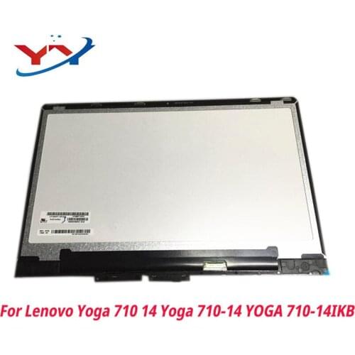 14 inch LCD LED Touch Screen Assembly with frame For Lenovo Yoga 710-14 Yoga 710 14 Yoga 710-14IKB 80V4002NCD