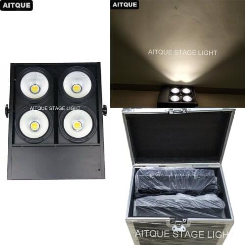 2light/CASE)Theatre lighting studio 4x100w led cob blinder 4 cob led blinder light warm white cool white 2in1 audience light