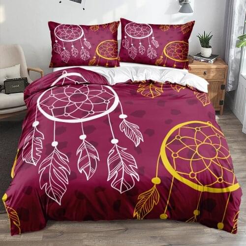 3D Beddings Quilt Duvet Covers Linens Bed Set Pillow Shames King Queen Full Twin Size Bohemian White Custom Design Beddings Sets