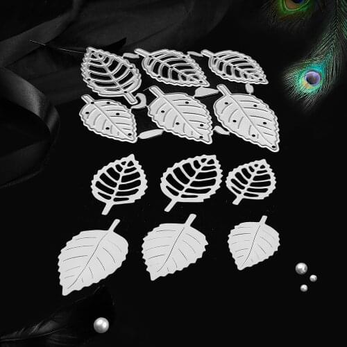 6 leaf carbon steel cutting die metal leaves die cut scrapbooking album stencil kcraft card photo knife mold marking craft 2021