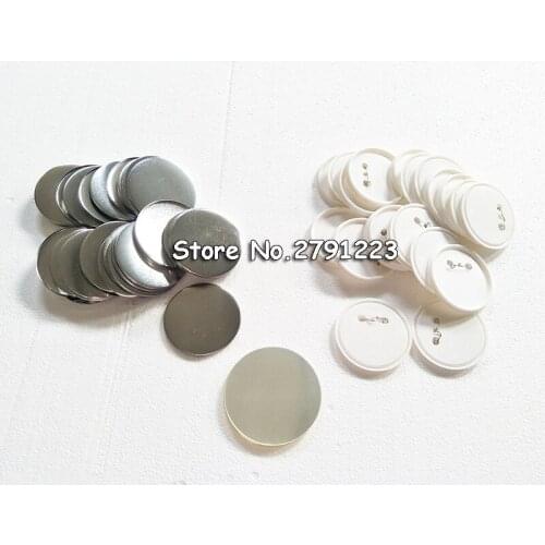 75mm DIY White Plastic Black Badge Button Parts for Pin Maker Badge Machine Handmade Needwork Material Accessories