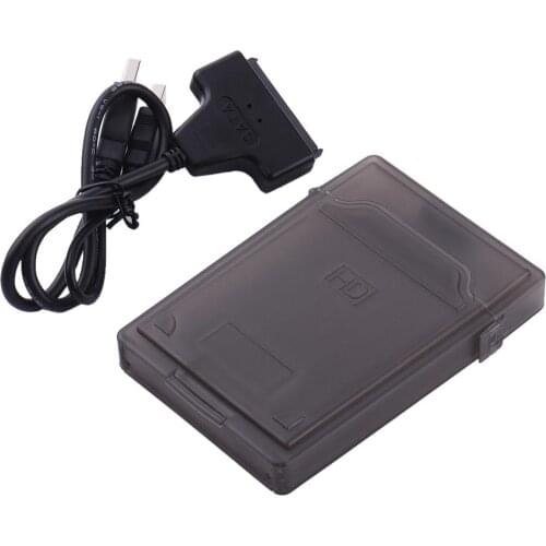 Sata To USB 2.0 Hard Driver Adapter + Hard Disk Protection Box Support 2.5 Inches External SSD HDD Hard Drive USB Converter HOT