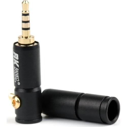 Areyourshop 2 Pcs 2.5mm 4 Pole Stereo Male Repair Headphone Jack Plug Metal Audio Soldering