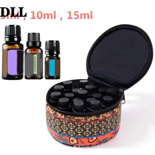 1 Pc High-quality 16*7cm Holder Storage Aromatherapy Hand Bag Essential Oil Case 15ml 10ml 5ml