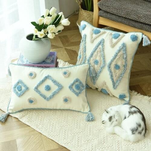 Tassels Decorative Cushion Cover 45x 45cm/30x50cm Bohemian Sofa Pillow Case Cover Handmade Home Decoration for living Room Bed