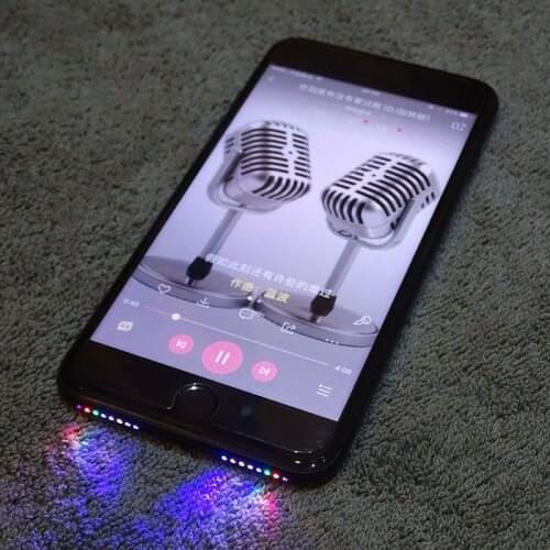 Speaker LED Light Glow Night Cool Flash Light Sensor Cable For Iphone 6 6plus 6s 6S PLUS 7 7 PLUS LED light Phone Accessories