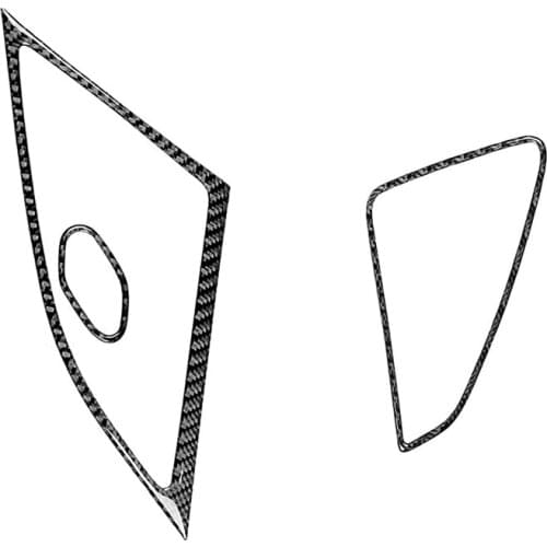 For Chevrolet Corvette C7 2014-2019 Car Real Carbon Fiber Side Door Speaker Control Frame Cover Trim Sticker Accessories