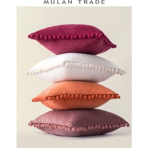 Ins Style Soft Velvet Cushion Cover Decorative Pillows Throw Pillow Case Soft Coffee Luxury Home Decor Living Room Sofa Seat