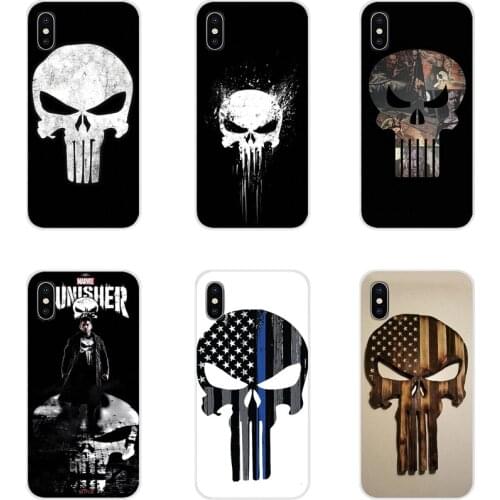 Cool Punisher Skull Art For Xiaomi Redmi 4A S2 Note 3 3S 4 4X 5 Plus 6 7 6A Pro Pocophone F1 Accessories Phone Shell Covers