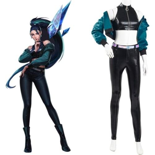 Game LOL Cosplay KDA Kaisa Cosplay Costume K/DA Group Coat+Pants Outfits Halloween Carnival Suit