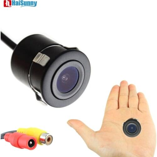 HaiSunny Mini Reverse Backup Car Rear View Flush Mount Camera Waterproof Night Vision Wide Viewing Angle with Drill