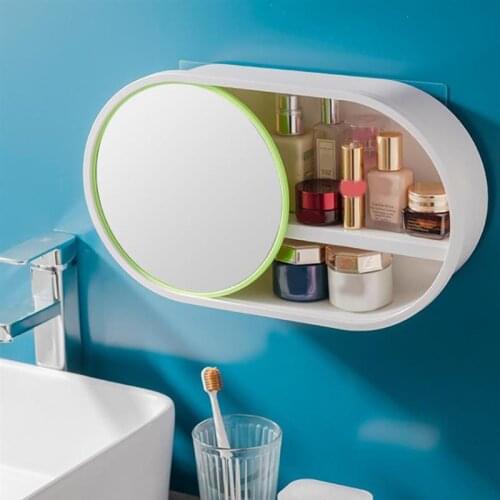 Wall-Mounted Makeup Storage Box Dresser Skin Care Product Rack Makeup Finishing Container Cosmetic Storage Box For Bathroom