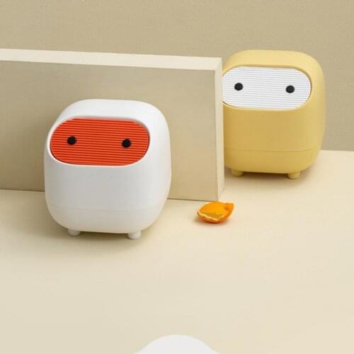 Garbage Organizer Detachable Press-type Cover Mini Trash Can for Kitchen Countertop Office Supplies Desktop Small Waste Bin