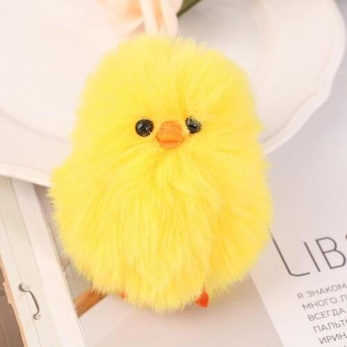 2Pcs Easter Chick Keychain Plush Chicken Keyring,Yellow Chick Easter Party Decor