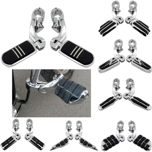 Motorcycle Adjustable Highway Peg Mount For Honda Harley Suzuki 1-1/4" 32mm Bar Short Angled Motorcycle 360 degree Adjustable