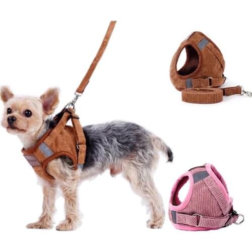 Adjustable Pet Dog Cat Chest Strap Breathable Pet Vest Large Medium Small Cat Dog Reflective Chest Strap With Traction Rope