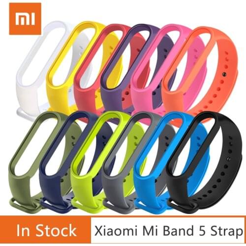 Xiaomi Mi Band 5 TPU Wrist Strap For MiBand 5 bracelet Wristband Silicone Straps 12 Color fashion Silicone Strap