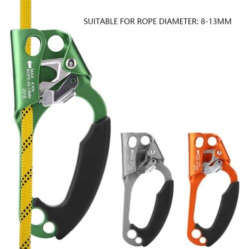 Right Hand Climbing Rope Handle Clamp Rock Climbing Rope Tools Jumar Clamp Right Hand Ascender Device Mountaineer Handle