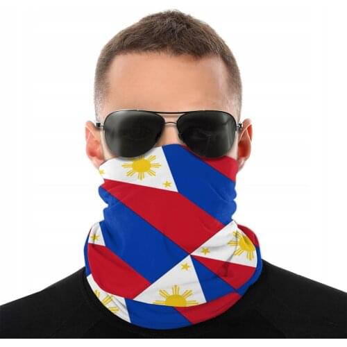 Philippines Scarves Half Face Mask Men Women Fashion Halloween Warmer Balaclava Bandana Multi-functional Headwear Biking Hiking
