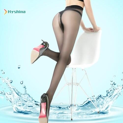 Silk Stockings Womens Ultra-thin T Crotch Core Covered Silk Bottomed Pantyhose Sexy Anti Hook Silk Summer