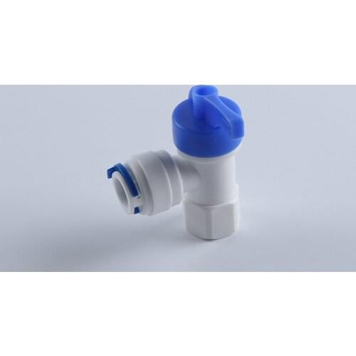 1/4" 3/8" OD Hose 1/4"BSP Female Thread Elbow Quick Connect Pressure Tank Plastic Ball Valve RO Water Reveser Osmosis Fitting