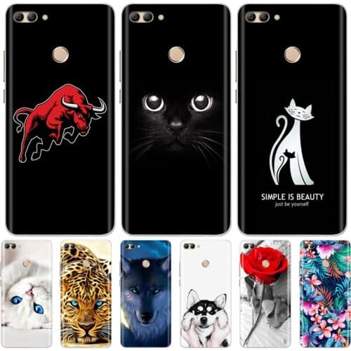 Silicone Case For Huawei Y9 2018 Cover Soft TPU Cover Cute Painting Case For Huawei Y9 Y 9 2018 Soft Silicon Bumper Coque Etui