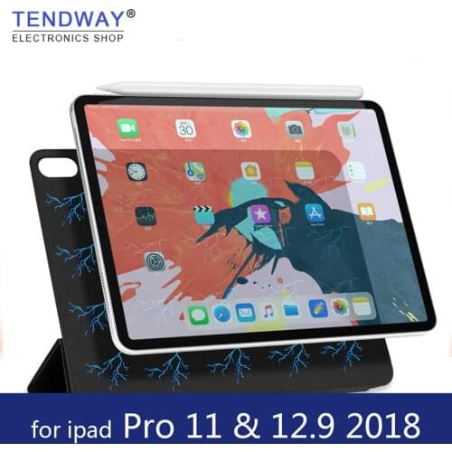 Tendway For iPad Pro 11 Case for iPad Pro 12.9 2018 Funda Magnetic Ultra Slim Smart Cover For iPad 11 inch Case Holder
