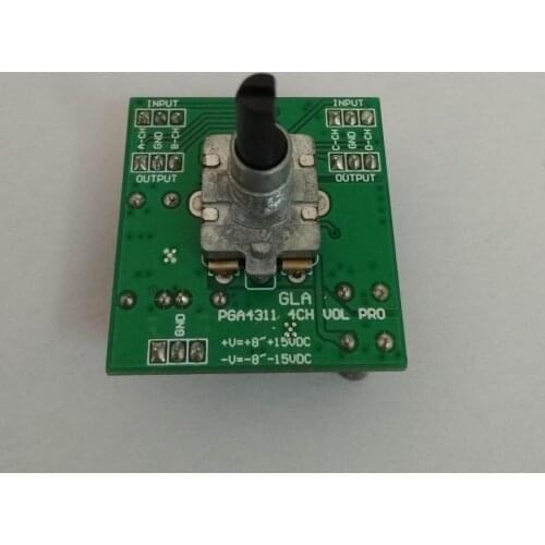 PGA4311 high end 4-channel volume control board DC dual power supply 0.0004% at 1 kHz distortion 120dB dynamic range