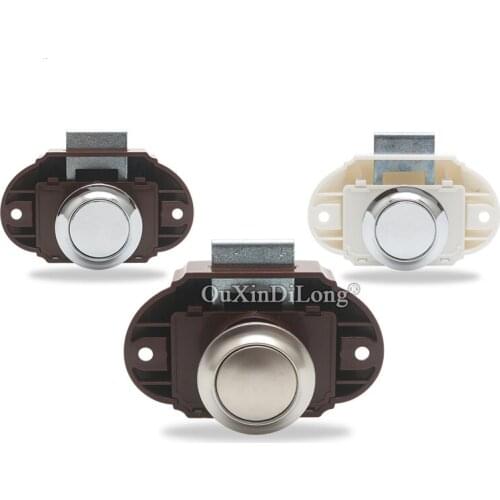 10PCS Camper Car Push Lock 26mm RV Caravan Boat Motor Home Cabinet Drawer Latch Button Locks For Furniture Hardware GF346
