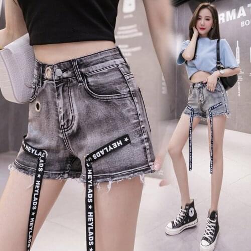 Denim shorts women 2021 summer new original retro washed stretchy hot pants short jeans women