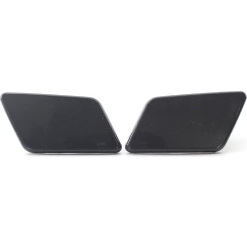 1 Pair Car Left & Right Headlight Washer Jet Nozzle Cap For BMW X1 E84 2009-2012 Black