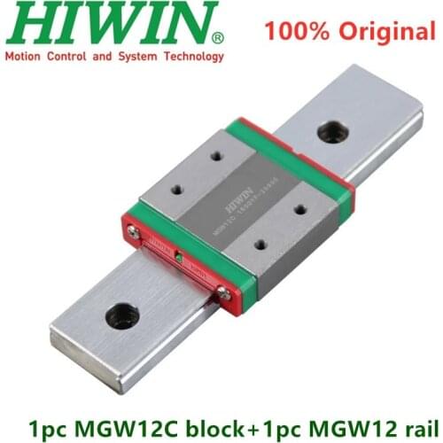 1pc Original Hiwin linear guide MGW12 150 200 250 300 350 400 450 500 550 mm MGWR12 rail + 1pc MGW12C block carriage CNC