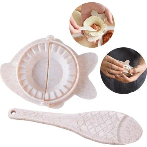 2Pcs/Set Dumpling Maker Nonstick Plastic Dumpling Mold Dumpling Press With Spoon Dumpling Mould DIY Baking Tools Accessories