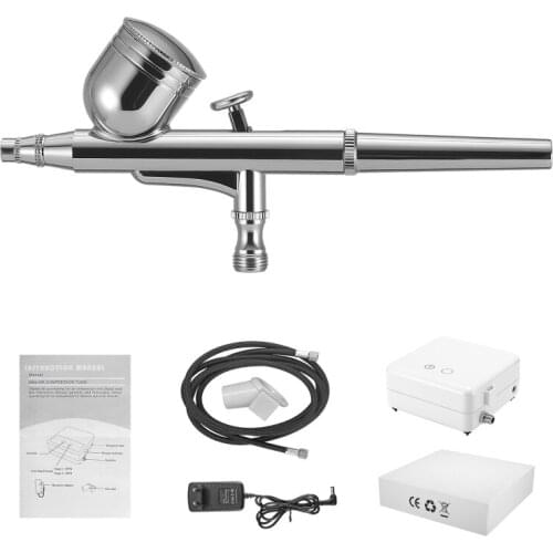 Airbrush kit with Compressor Dual-Function Airbrush Spray Gun Set with Automatic Shutdown Compressor for Makeup Nail Art Tattoos