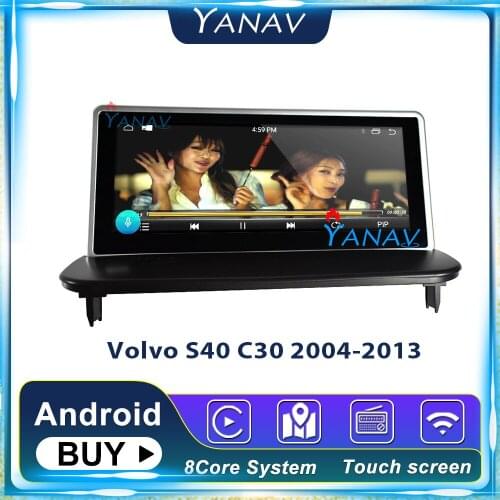 2din Android auto radio Tesla style car stereo radio for Volvo S40 C30 2004-2013 car radio multimedia player GPS navi DVD player