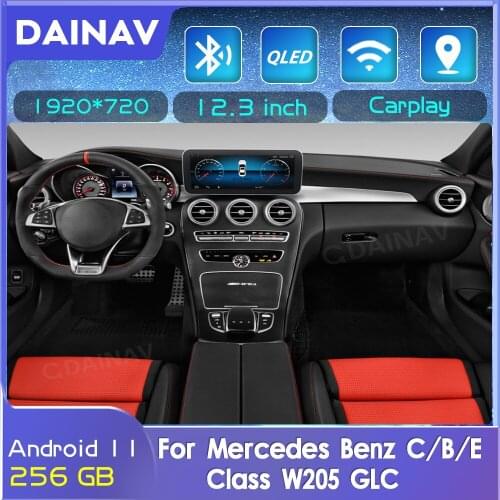 Android 11.0 256GB Car Radio GPS Navigation Autoradio For Mercedes Benz C Class W204 4.5 LHD 2008-2014 Multimedia Player Stereo