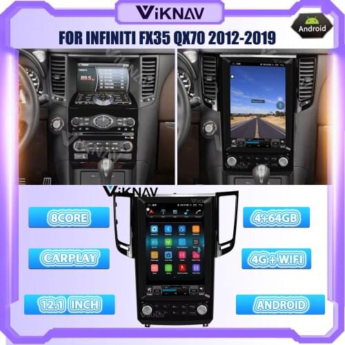 Built In Carplay Android Car Radio For Infiniti FX35 QX70 2012-2019 GPS Navigation multimedia Player Touch HD Screen Head Unit