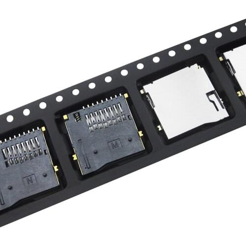 Free Shipping 50pcs/TF since bomb type connector seat Micro SD Outside welding SMD TF card seat