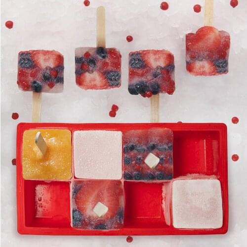 Large Square Whiskey Ice Tray Silicone Molds Bar 4/6/8 Grids DIY Ice Cream Making Mousse Dessert Cake Moulds Baking Tools