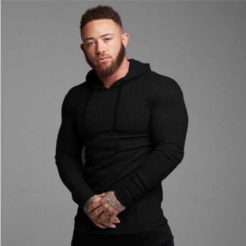Brand Mens Long Sleeve Hooded Sweaters Spring Autumn Pullovers T Shirt Simple Clothing Slim Casual Loose Male Sports T Shirts