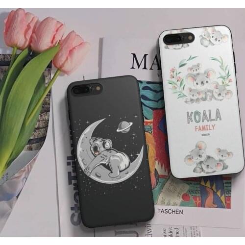 Animal Sleeping Koala Coque Shell Phone Case Fundas Shell Cover For Iphone 6 6s 7 8 Plus Xr X Xs 11 12 13 Mini Pro Max