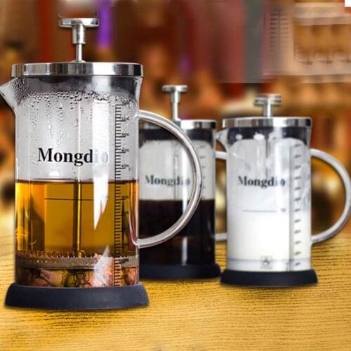 Stainless Steel French Press, Boron silicate French Press Coffee Pot with scale, Coffee Maker, Tea Pot 350ML 600ML