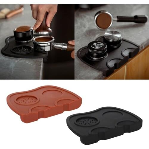 Coffee Anti-Slip Mat Espresso Tamping Holder Pad Coffee Grind Silicone Mat 21x15cm
