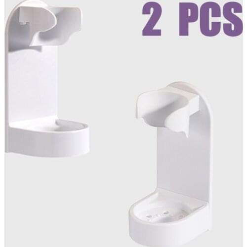 2PC Electric Toothbrush Holder Traceless Toothbrush Stand Wall Mounted Home Bathroom Rack Space